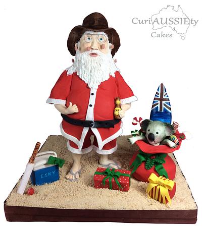 Aussie Santa : Santas passport collaboration - Cake by CuriAUSSIEty  Cakes