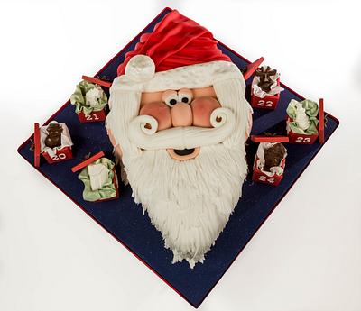 Santa face christmas cake - Cake by Julie's Cake in a Box