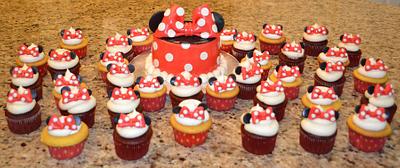 Minnie Mouse cake and cupcakes - Cake by Sweet Creations by Sophie