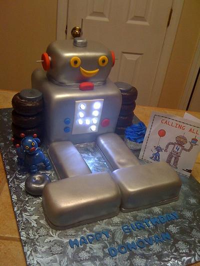 Robot birthday cake - Cake by Tetyana