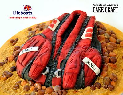 Lifejacket Cake - RNLI Sugar Shipmates Collaboration - Cake by Janette MacPherson Cake Craft
