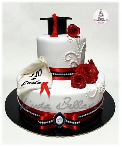 ELEGANT GRADUATION CAKE - Cake by Linda Bellavia Cake Art