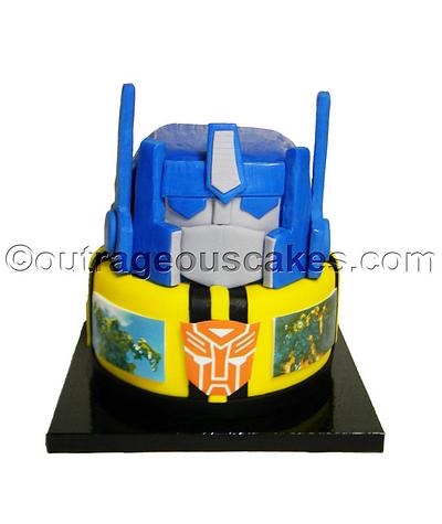 2 tier Transformer cake - Cake by  Outrageous Cakes Tampa Bakery