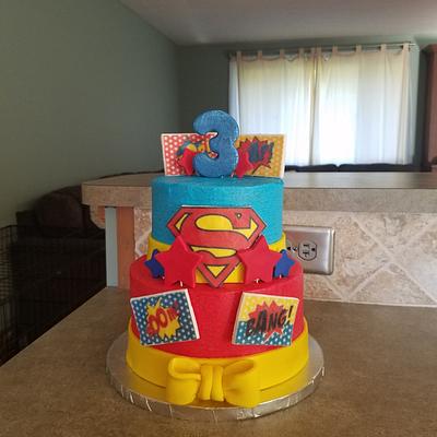 Super Girl Birthday Cake - Cake by Gearhartcakes