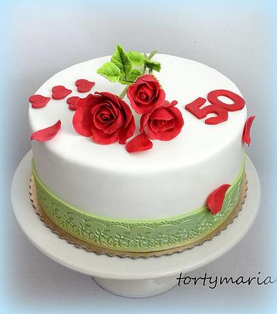 red roses - Cake by tortymaria
