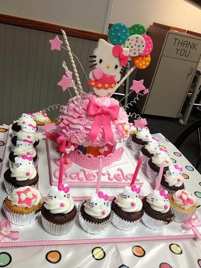 Hello Kitty Giant Cupcake - Cake by DeliciousCreations