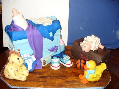 baby shower bag cake - Cake by monica