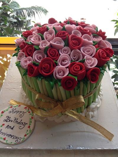 Flower art - Cake by Orangeoven by Infinitea 