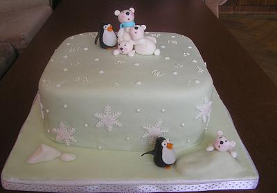 Polar bears and penguins - Cake by Anka