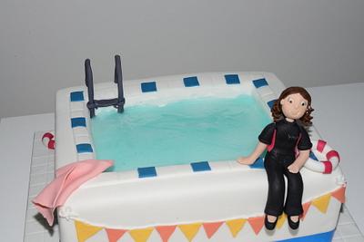 Swimming pool cake - Cake by Cake Inc by Ganga