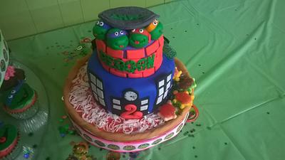 TMNT Custom Creation Tower  - Cake by Crazy Cupcake Lady Creations