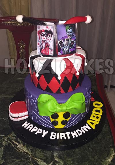Joker Themed Cake🎭❤️🖤❤️💜 - Cake by Hend Taha-HODZI CAKES