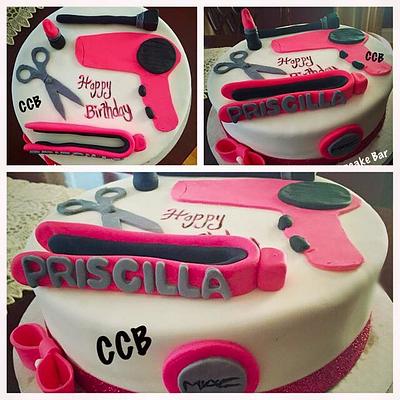 Cosmetologist Cake - Cake by Cuddles' Cupcake Bar