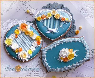 Blue chic cookies - Cake by Evelindecora