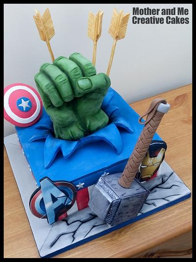 Super Hero Cake  - Cake by Mother and Me Creative Cakes