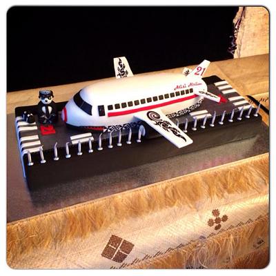 custom aeroplane cake  - Cake by Hope