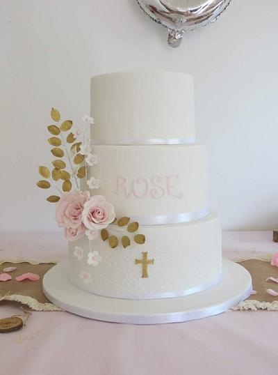 Rose's baptism - Cake by Mandy