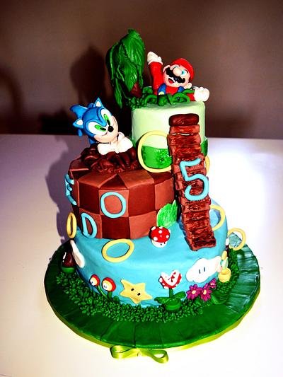Sonic-VS-SuperMario - Cake by Marta Biletti