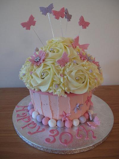 Giant 30th Birthday Cupcake - Cake by Sadie