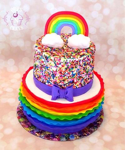 Colors of the Rainbow - Cake by Cups-N-Cakes 