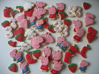 Peppa Pig Cookies - Cake by Miky1983
