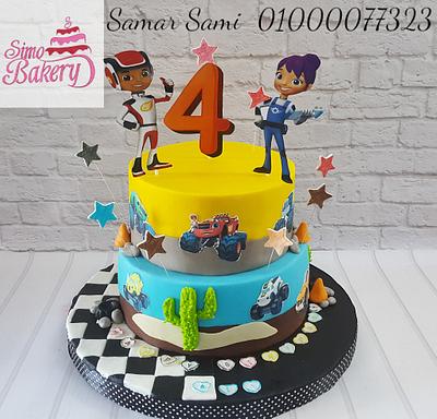 Blaze cartoon car cake - Cake by Simo Bakery