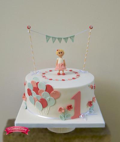 First Birthday for Ffion - Cake by The Custom Cakery