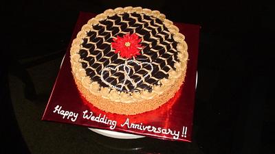 A Simple Wedding Anniversary Cake. - Cake by Marilyn mary