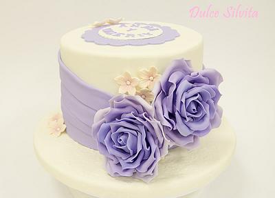 Wedding Cake with roses. - Cake by Dulce Silvita
