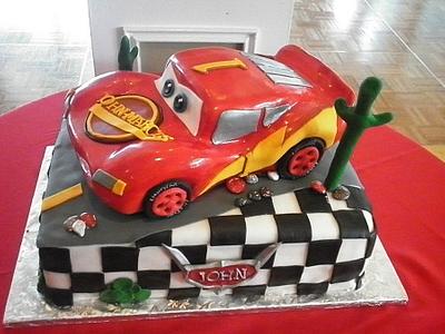 Lightning McQueen Cake - Cake by Andrea Bergin