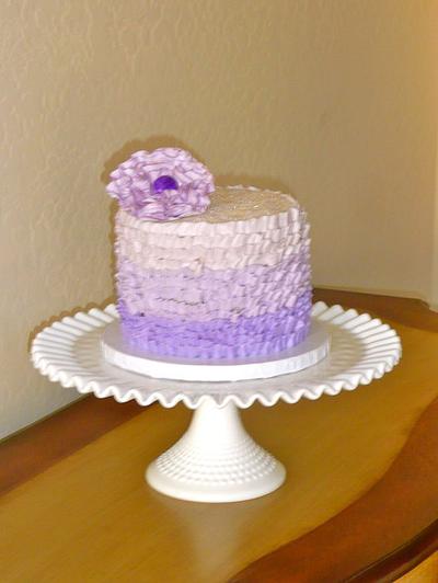 Purple Ombre Ruffle Cake - Cake by Melissa