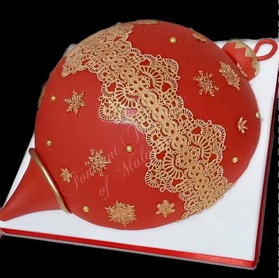 Christmas Bauble - Cake by Fondant Fantasies of Malvern