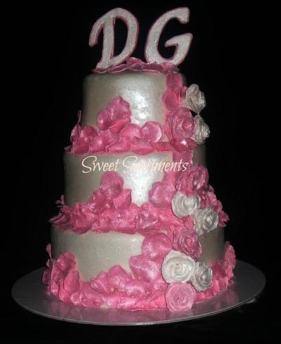 My First Wedding Cake - Cake by Kathy
