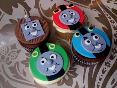 Thomas the Tank cupcakes - Cake by Dollybird Bakes