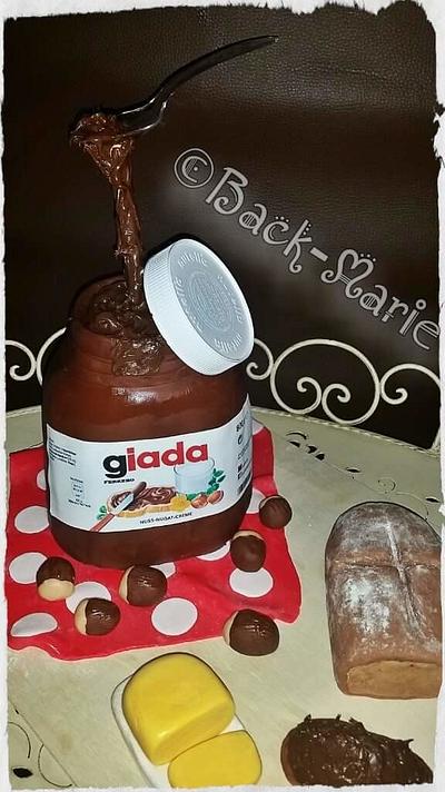 Nutella Jar 3d gravity Cake - Cake by Back-Marie 