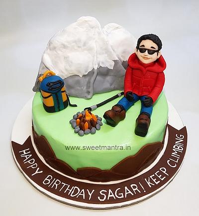 Trekking theme cake - Cake by Sweet Mantra Homemade Customized Cakes Pune