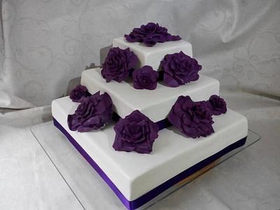 purple rose wedding cake - Cake by Satir