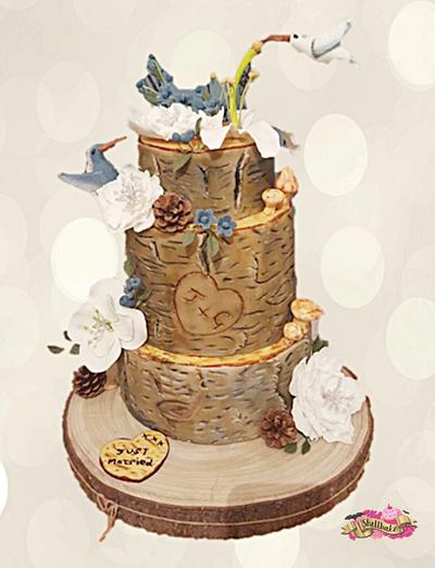 Gravity defiying humming bird woodlands cake  - Cake by Michelle Donnelly
