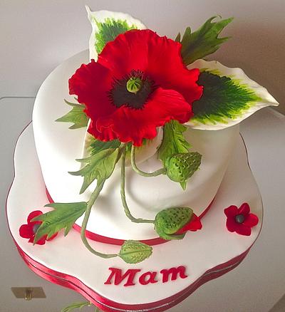 Poppy cake  - Cake by Alison's Bespoke Cakes
