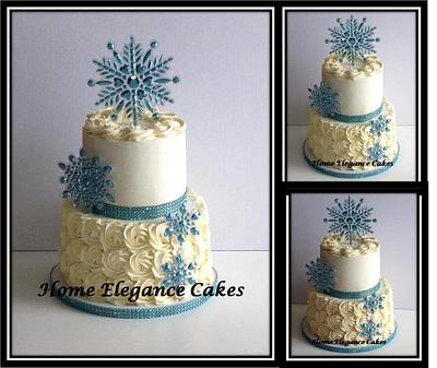 Bling bling winter birthday cake!  - Cake by Sandra Caputo