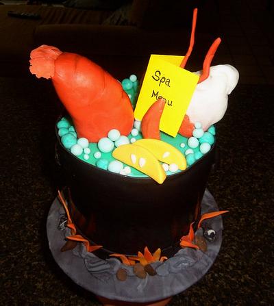 Lobster Spa hot tub cake - Cake by Monica@eat*crave*love~baking co.