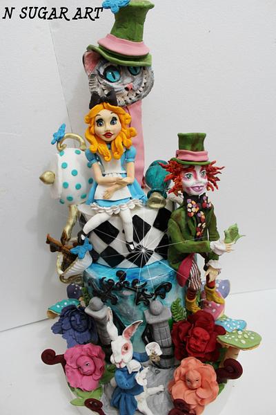 Alice in wonderland - Cake by N SUGAR ART