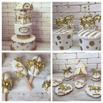 White Gold carousel party - Cake by Martina Encheva
