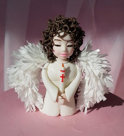 Curly angel cake topper - Cake by Tirki
