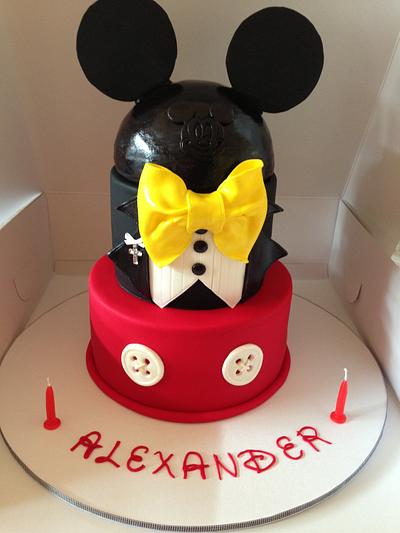 Mickey Mouse inspired cake, @ - Cake by Baked Stems