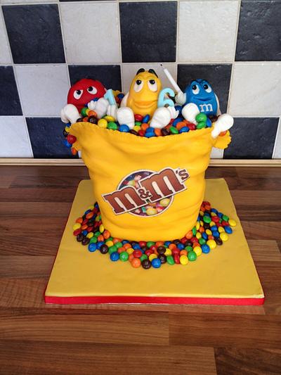 M&m cake  number 2 - Cake by silversparkle