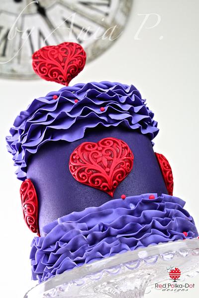 My Sweet Purple Valentine - Cake by RED POLKA DOT DESIGNS (was GMSSC)