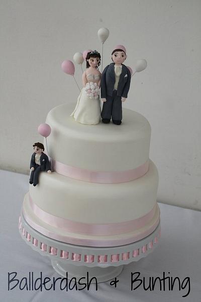 My first bride and groom topper! - Cake by Ballderdash & Bunting