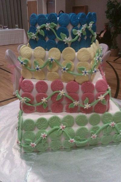 Colorful wedding cake - Cake by Laurie