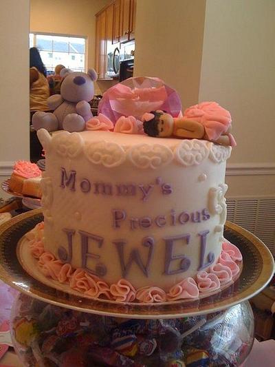 Baby Shower Cake (a disaster) - Cake by DeliciousCreations